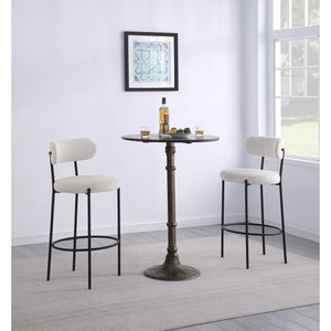 English Elm Concord Cream Boucle Upholstered Bar Chairs Set Of 2 - Stylish Comfort For Modern Interiors B062P299856