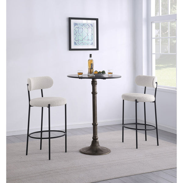 English Elm Concord Cream Boucle Upholstered Bar Chairs Set Of 2 - Stylish Comfort For Modern Interiors B062P299856