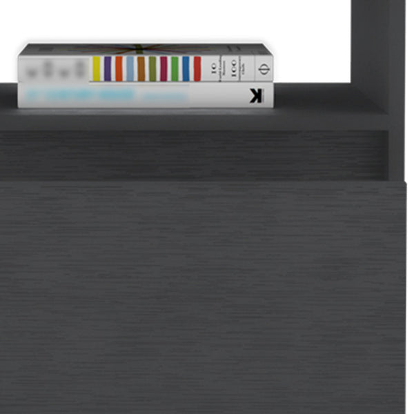 Homeroots 20" Black One Drawer Faux Wood Nightstand   526150