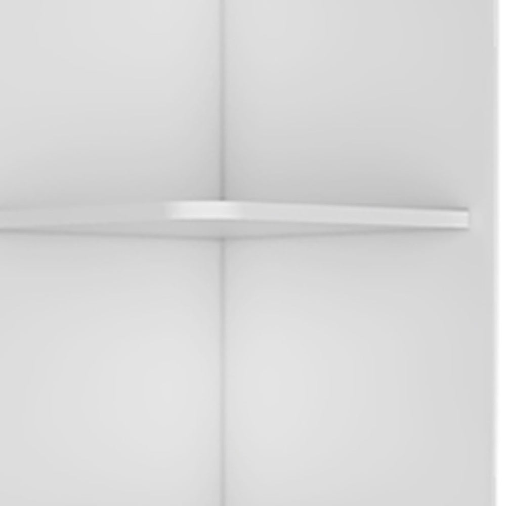 HomeRoots 62" White Wood Corner Utility Cabinet - Stylish Storage Solution with Open Shelves & Doors for Any Room 526166