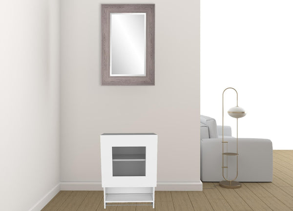 HomeRoots 20" Sleek White Wall-Mounted Accent Cabinet with Shelf - Modern Storage Solution for Any Room 526167