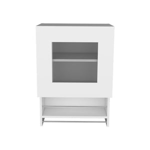 HomeRoots 20" Sleek White Wall-Mounted Accent Cabinet with Shelf - Modern Storage Solution for Any Room 526167