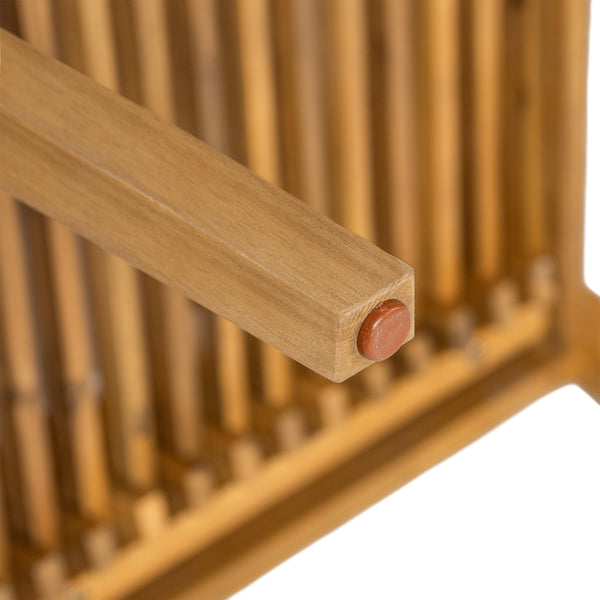 English Elm Christopher Knight Home® - 69" Acacia Wood Outdoor Dining Table with Slatted Top for Easy Drainage, Durable 300 lb Capacity, Stylish Patio Entertaining Natural N779P234500N