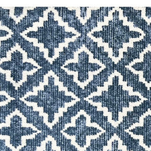 HomeRoots 2' X 6' Navy Blue Moroccan Runner Rug – Durable, UV Protected, Stain Resistant & Slip-Resistant Design 526192