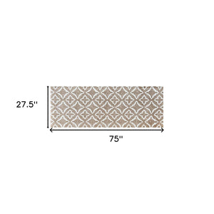 Homeroots 2' X 6' Sand Moroccan Machine Tufted Runner Rug With Uv Protection  Synthetic 526195