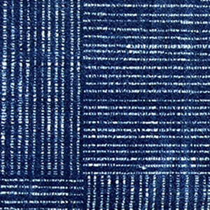 HomeRoots 2' X 6' Navy Blue Striped Washable Runner Rug - UV Protected, Stain-Resistant, Machine Washable! 526204