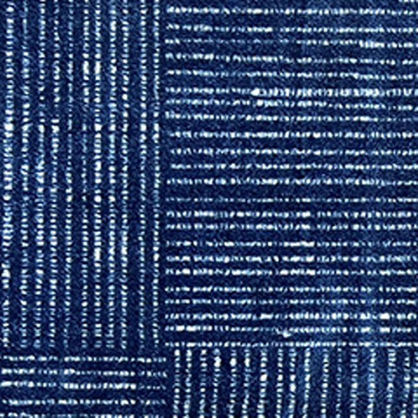 HomeRoots 2' X 6' Navy Blue Striped Washable Runner Rug - UV Protected, Stain-Resistant, Machine Washable! 526204