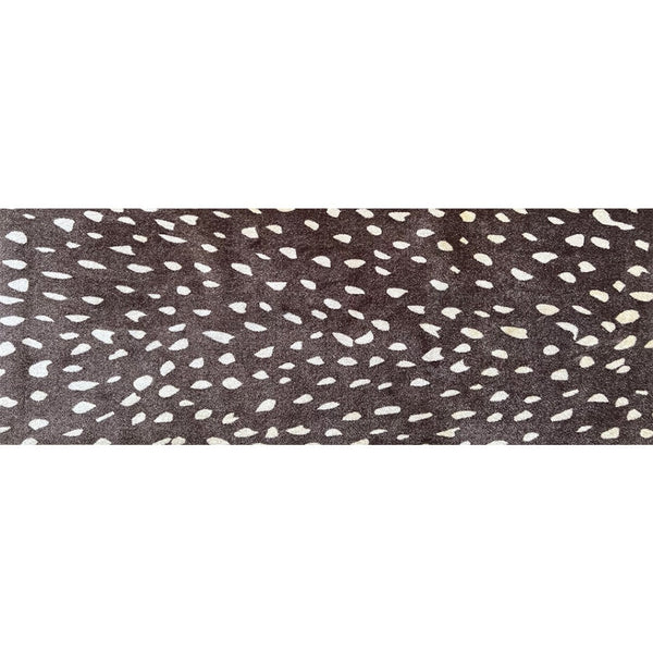 HomeRoots 2' Chocolate Animal Print Runner Rug – Washable, UV-Protected, Ideal for High-Traffic Areas & Pets 526207