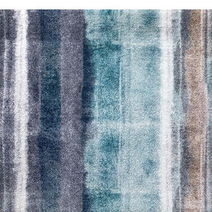 Homeroots 2' X 4' Turquoise Ombre Washable Area Rug With Uv Protection  Synthetic 526209