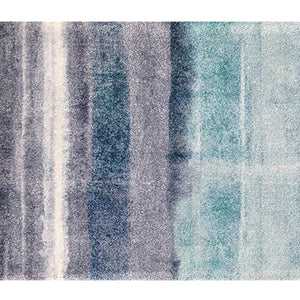 HomeRoots 2' X 6' Turquoise Ombre Runner Rug - Modern, Machine Washable, UV-Protected & Stain-Resistant Design 526210