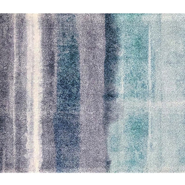 HomeRoots 2' X 6' Turquoise Ombre Runner Rug - Modern, Machine Washable, UV-Protected & Stain-Resistant Design 526210