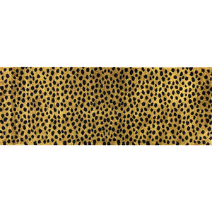 Homeroots 2' X 6' Bronze Leopard Print Washable Runner Rug With Uv Protection  Synthetic 526213
