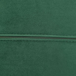 Homeroots 66" Green And Silver Velvet Lounge Chair   526218