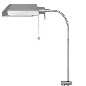 HomeRoots 57" Adjustable Traditional Floor Lamp with Nickel Shade - Elegant Light for Living Spaces & More 526223