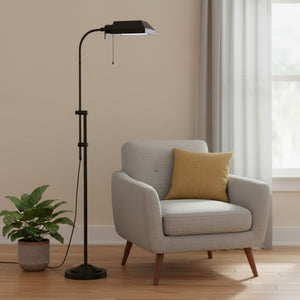 HomeRoots 57" Bronze Metal Floor Lamp with Adjustable Square Shade - Elegant Lighting for Home & Office 526224