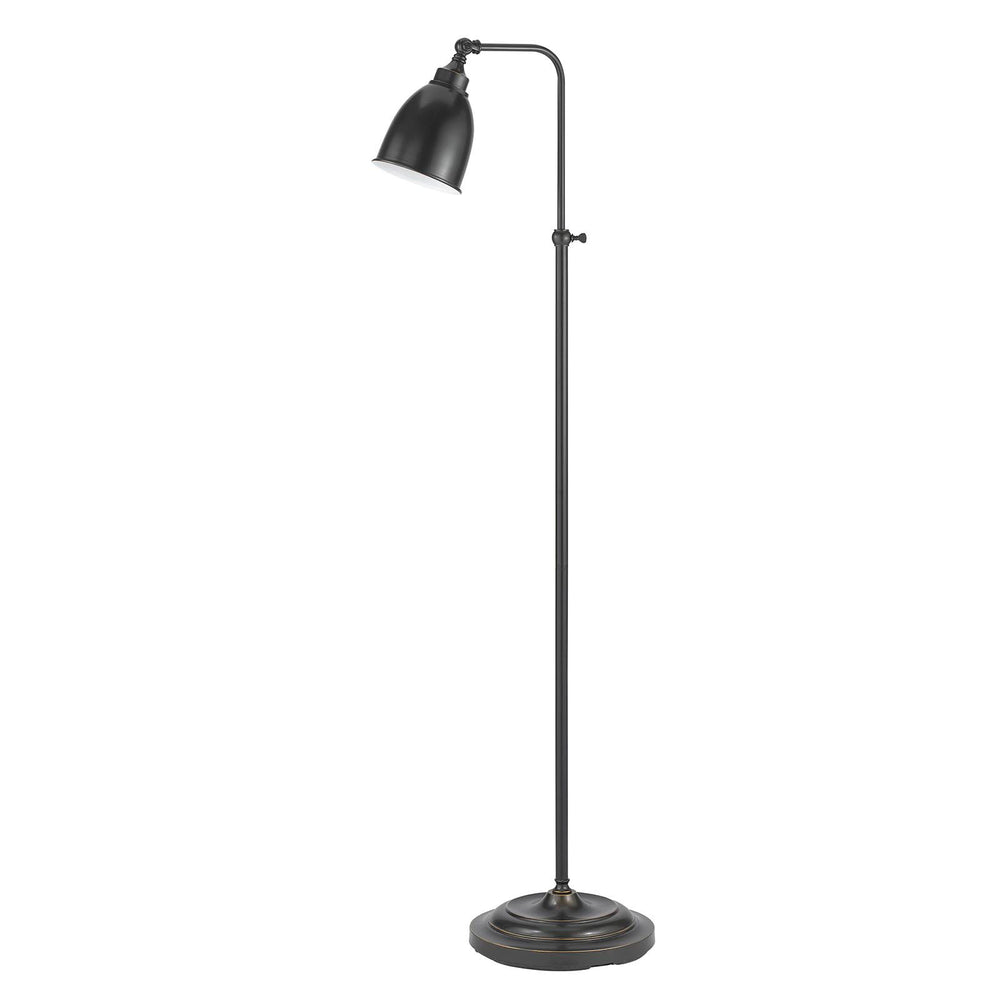 Homeroots Darkened Bronze Adjustable Height Floor Lamp With Metal Dome Shade  Metal 526228