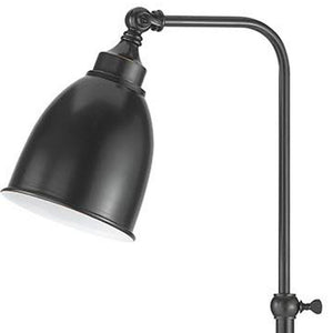 Homeroots Darkened Bronze Adjustable Height Floor Lamp With Metal Dome Shade  Metal 526228