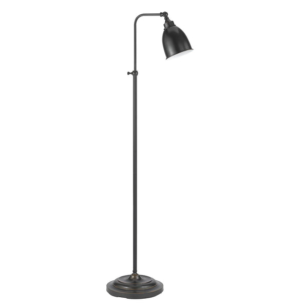 Homeroots Darkened Bronze Adjustable Height Floor Lamp With Metal Dome Shade  Metal 526228