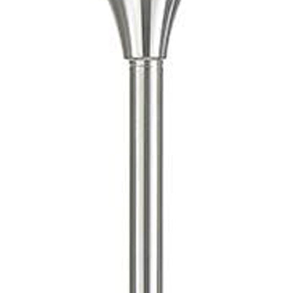 HomeRoots 70" Nickel Torchiere Floor Lamp with White Glass Dome Shade - Elegant Ambient Lighting for Any Room 526230