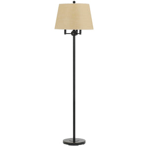 HomeRoots 62" Elegant Bronze Four-Light Floor Lamp with Beige Shade - Perfect for Living Rooms & Bedrooms! 526232