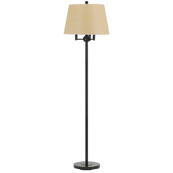 HomeRoots 62" Elegant Bronze Four-Light Floor Lamp with Beige Shade - Perfect for Living Rooms & Bedrooms! 526232
