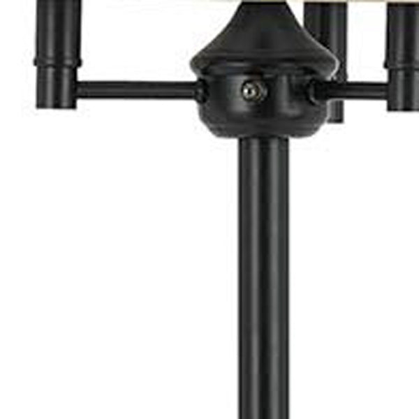 HomeRoots 62" Elegant Bronze Four-Light Floor Lamp with Beige Shade - Perfect for Living Rooms & Bedrooms! 526232