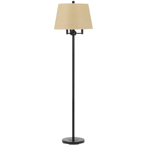 HomeRoots 62" Elegant Bronze Four-Light Floor Lamp with Beige Shade - Perfect for Living Rooms & Bedrooms! 526232