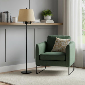 HomeRoots 62" Elegant Bronze Four-Light Floor Lamp with Beige Shade - Perfect for Living Rooms & Bedrooms! 526232