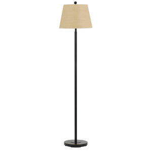 Homeroots 60" Bronze Traditional Shaped Floor Lamp With Tan Square Shade  Metal 526234
