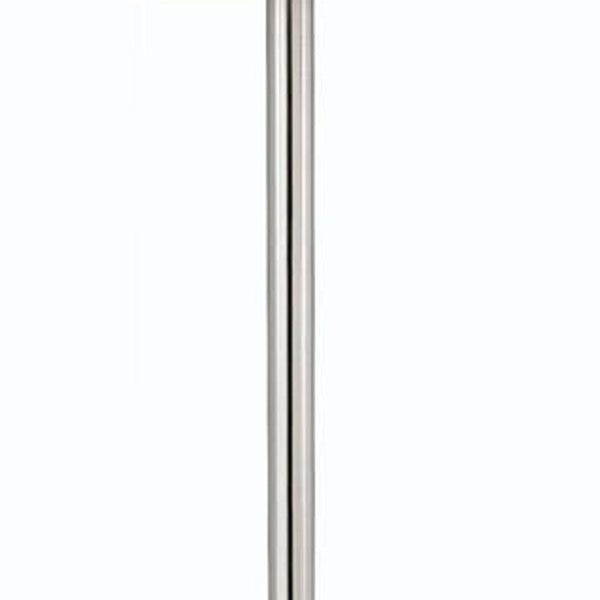 HomeRoots 60" Modern Nickel Floor Lamp with Tray Table & White Shade – Stylish Lighting for Small Spaces 526235