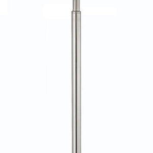 HomeRoots 60" Modern Nickel Floor Lamp with Tray Table & White Shade – Stylish Lighting for Small Spaces 526235
