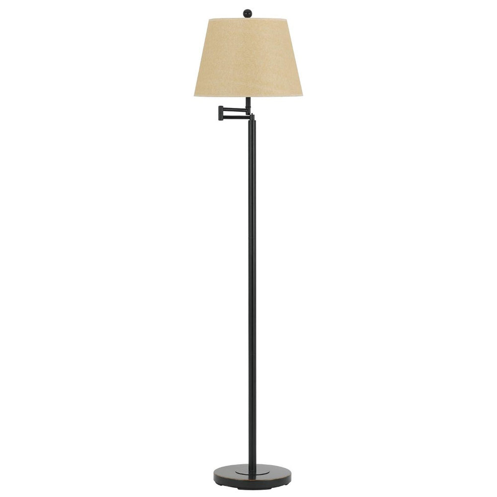 HomeRoots 60" Bronze Swing Arm Floor Lamp with Adjustable Shade for Reading, Modern Elegance, and Versatility 526237