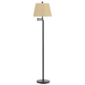 HomeRoots 60" Bronze Swing Arm Floor Lamp with Adjustable Shade for Reading, Modern Elegance, and Versatility 526237