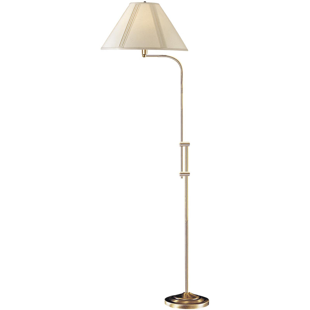 Homeroots 68" Bronze Adjustable Traditional Shaped Floor Lamp With Beige Empire Shade  Metal 526243