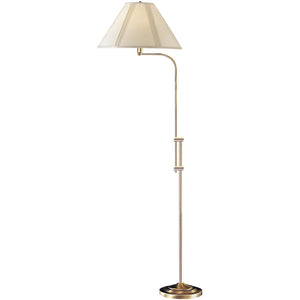 Homeroots 68" Bronze Adjustable Traditional Shaped Floor Lamp With Beige Empire Shade  Metal 526243
