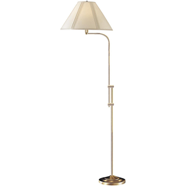 Homeroots 68" Bronze Adjustable Traditional Shaped Floor Lamp With Beige Empire Shade  Metal 526243
