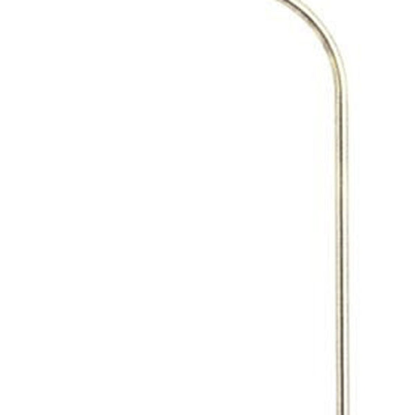 HomeRoots 68" Adjustable Nickel Floor Lamp with White Empire Shade for Versatile Ambient Lighting Solutions 526244