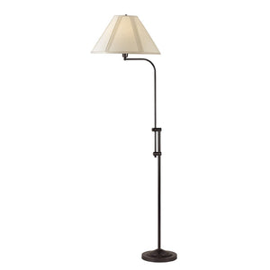 HomeRoots 68" Bronze Adjustable Floor Lamp with Beige Empire Shade - Dimmable, Elegant Lighting for Any Room 526245