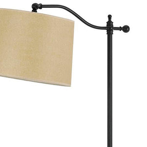 HomeRoots 63" Adjustable Bronze Metal Floor Lamp with Tan Shade - Classic Design for Warm, Customizable Light 526248