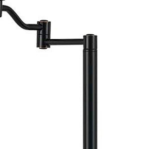HomeRoots 60" Bronze Swing Arm Floor Lamp – Adjustable Beige Shade for Warmth & Elegant Illumination in Rooms 526251