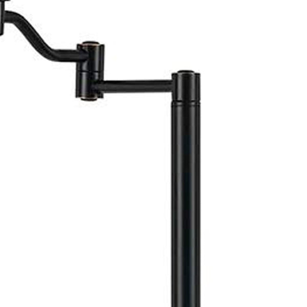 HomeRoots 60" Bronze Swing Arm Floor Lamp – Adjustable Beige Shade for Warmth & Elegant Illumination in Rooms 526251