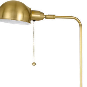 HomeRoots 58" Brass Adjustable Floor Lamp with Bronze Dome Shade - Mid-Century Style for Reading & Relaxing 526253