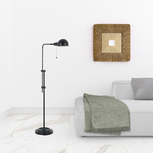 HomeRoots 58" Bronze Adjustable Floor Lamp with Elegant Dome Shade for Classic Home Decor & Ambient Lighting 526255