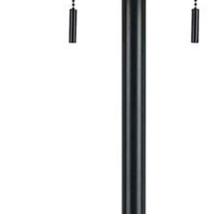 HomeRoots 59" Bronze Two-Light Traditional Floor Lamp with Dimmable Function and Stylish Brown Shade for Any Room 526261