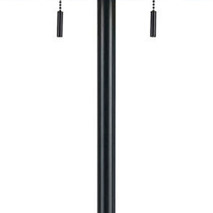 HomeRoots 59" Bronze Two-Light Traditional Floor Lamp with Dimmable Function and Stylish Brown Shade for Any Room 526261