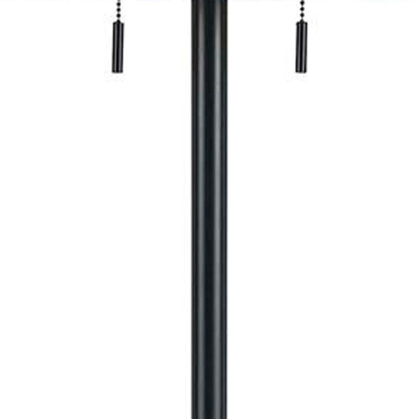 HomeRoots 59" Bronze Two-Light Traditional Floor Lamp with Dimmable Function and Stylish Brown Shade for Any Room 526261
