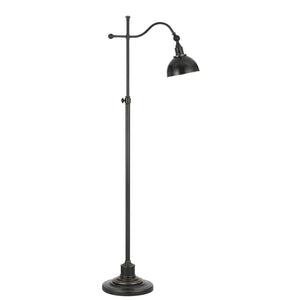 HomeRoots 60" Bronze Adjustable Floor Lamp with Elegant Black Dome Shade - Perfect for Reading & Decor! 526263