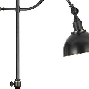 HomeRoots 60" Bronze Adjustable Floor Lamp with Elegant Black Dome Shade - Perfect for Reading & Decor! 526263