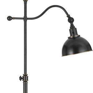 HomeRoots 60" Bronze Adjustable Floor Lamp with Elegant Black Dome Shade - Perfect for Reading & Decor! 526263
