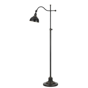HomeRoots 60" Bronze Adjustable Floor Lamp with Elegant Black Dome Shade - Perfect for Reading & Decor! 526263
